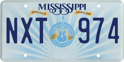 MS license plate NXT974