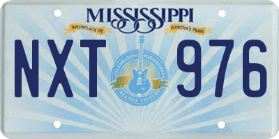 MS license plate NXT976