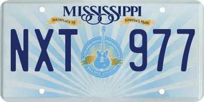 MS license plate NXT977