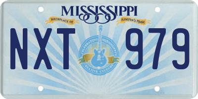 MS license plate NXT979