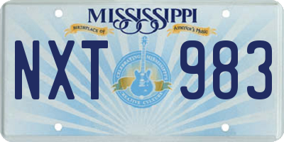 MS license plate NXT983