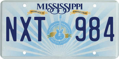 MS license plate NXT984