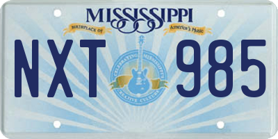 MS license plate NXT985