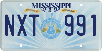 MS license plate NXT991