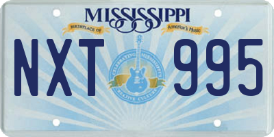 MS license plate NXT995