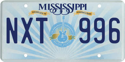 MS license plate NXT996