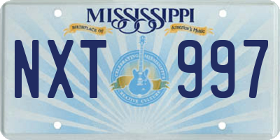 MS license plate NXT997