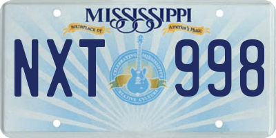 MS license plate NXT998