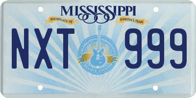 MS license plate NXT999