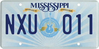 MS license plate NXU011