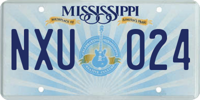 MS license plate NXU024