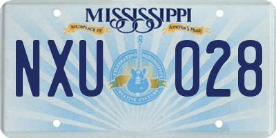 MS license plate NXU028