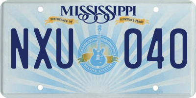 MS license plate NXU040