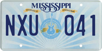 MS license plate NXU041
