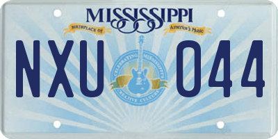 MS license plate NXU044