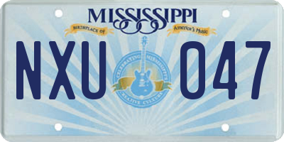 MS license plate NXU047