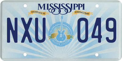 MS license plate NXU049