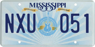 MS license plate NXU051