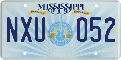 MS license plate NXU052