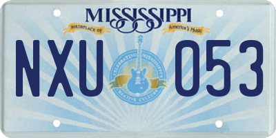MS license plate NXU053