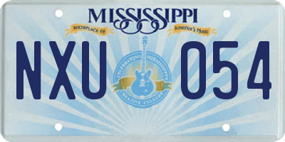 MS license plate NXU054