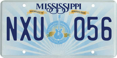 MS license plate NXU056