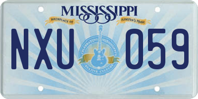 MS license plate NXU059