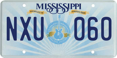 MS license plate NXU060