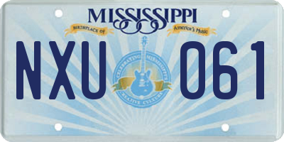 MS license plate NXU061