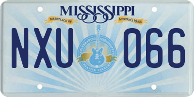MS license plate NXU066