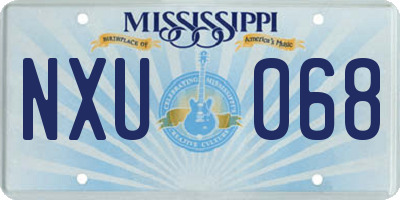 MS license plate NXU068