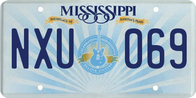 MS license plate NXU069