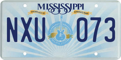 MS license plate NXU073