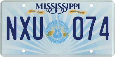 MS license plate NXU074