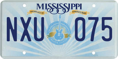MS license plate NXU075