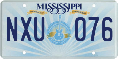 MS license plate NXU076