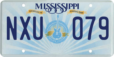 MS license plate NXU079