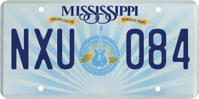 MS license plate NXU084