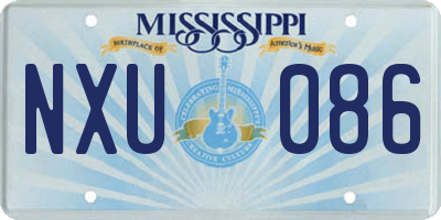 MS license plate NXU086