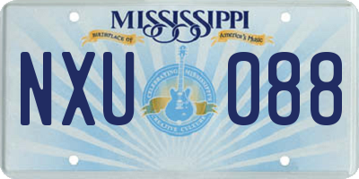 MS license plate NXU088