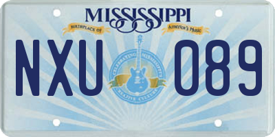 MS license plate NXU089