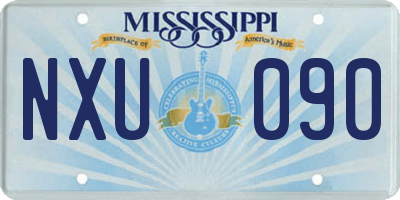 MS license plate NXU090
