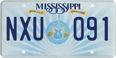 MS license plate NXU091