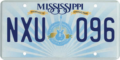 MS license plate NXU096