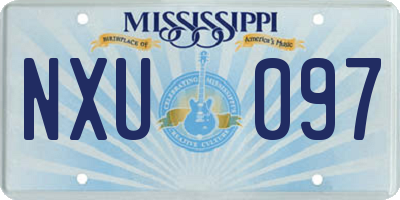 MS license plate NXU097