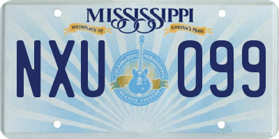 MS license plate NXU099