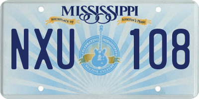MS license plate NXU108