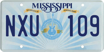 MS license plate NXU109