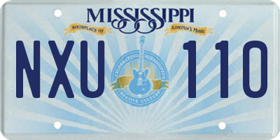 MS license plate NXU110