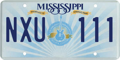 MS license plate NXU111